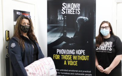 Donating masks to help the homeless
